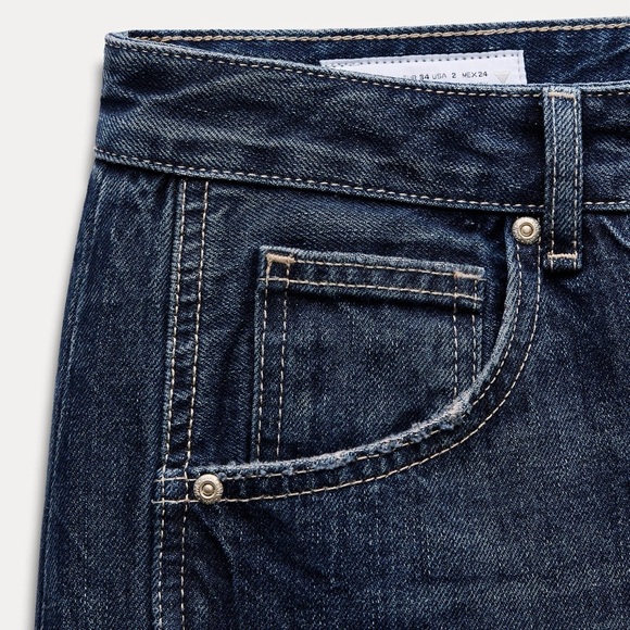 NWT Zara Relaxed Mid-Rise Balloon TRF Jeans 27 US 4 - Picture 12 of 16